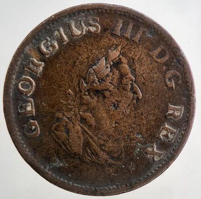1805 George III Irish Hibernia Half-Penny Coin | Fine Collectable Grade | a9309