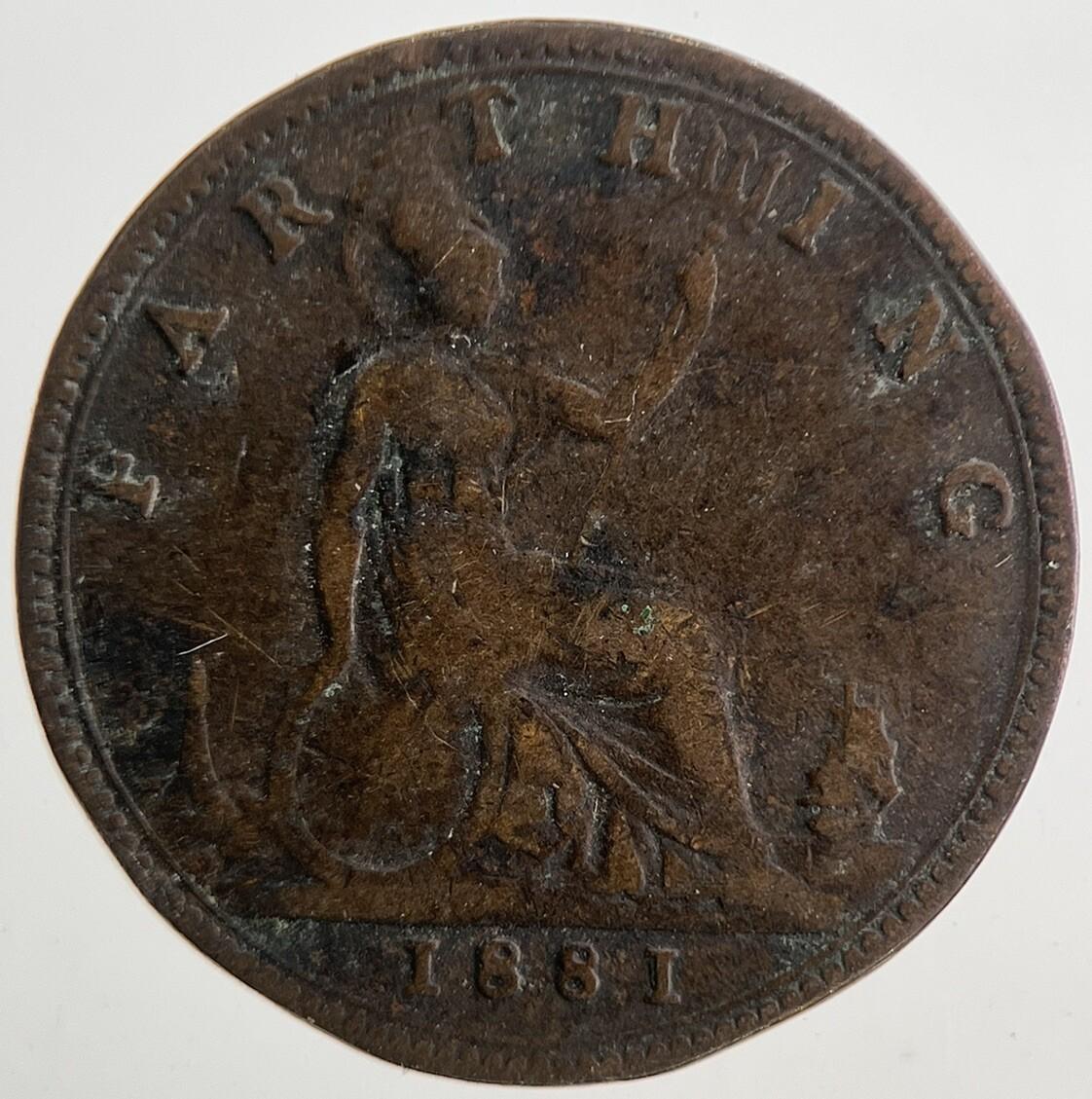 1881 Victoria Farthing Coin | Fine Collectable Grade | a9386