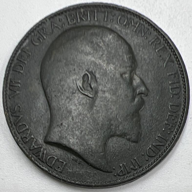 1902 Edward VII Half-Penny | British Copper Coin | Fine Collectable Grade | a968