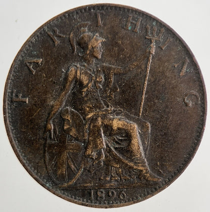 1896 Victoria Farthing Coin | Very High Grade | a9385
