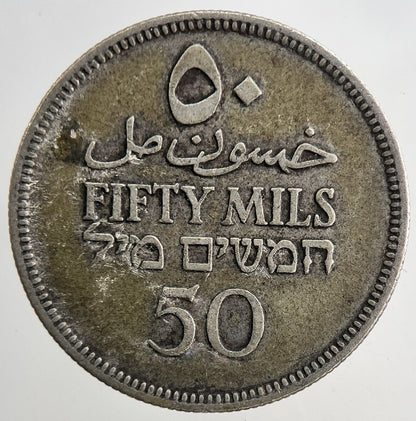 1935 Palestine 50 Mils Silver Coin | Fine Collectable Grade | a9280