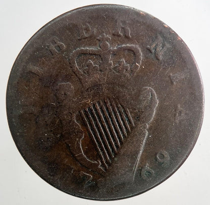 1769 George III Irish Hibernia Half-Penny Coin | Collectable Grade | a9358