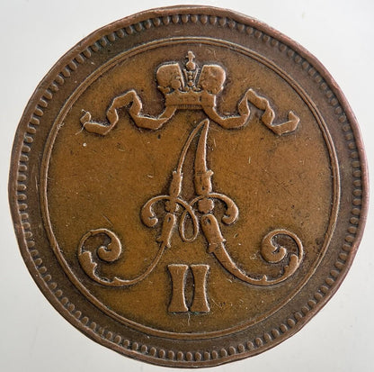 1865 Finland 10 Pennia Coin | Very High Grade | a9377