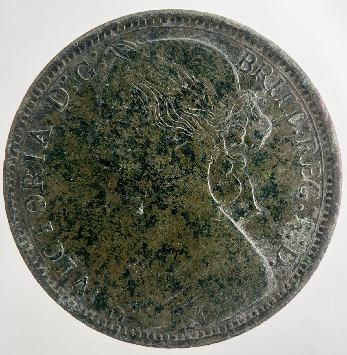 1872 Victoria One Penny Coin | Fine Collectable Grade | a9395