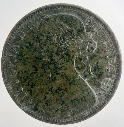 1872 Victoria One Penny Coin | Fine Collectable Grade | a9395