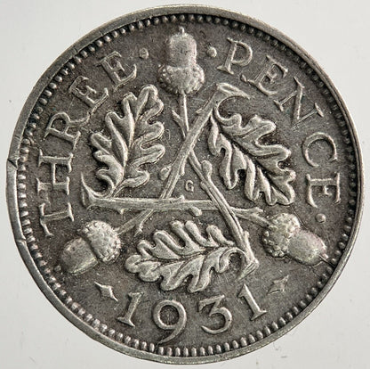 1931 George V Threepence Silver Coin | Fine Collectable Grade | a9380