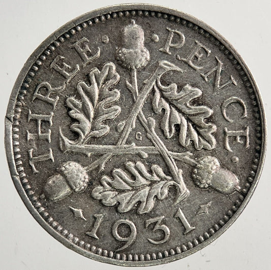 1931 George V Threepence Silver Coin | Fine Collectable Grade | a9380