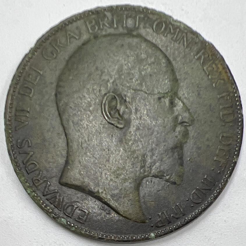 1904 Edward VII One Penny | British Copper Coin | Fine Collectable Grade | a966