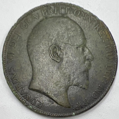 1904 Edward VII One Penny | British Copper Coin | Fine Collectable Grade | a966