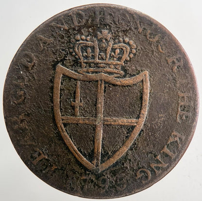 1795 Middlesex W Williams Half-Penny Token Coin | Collectable Grade | a9350