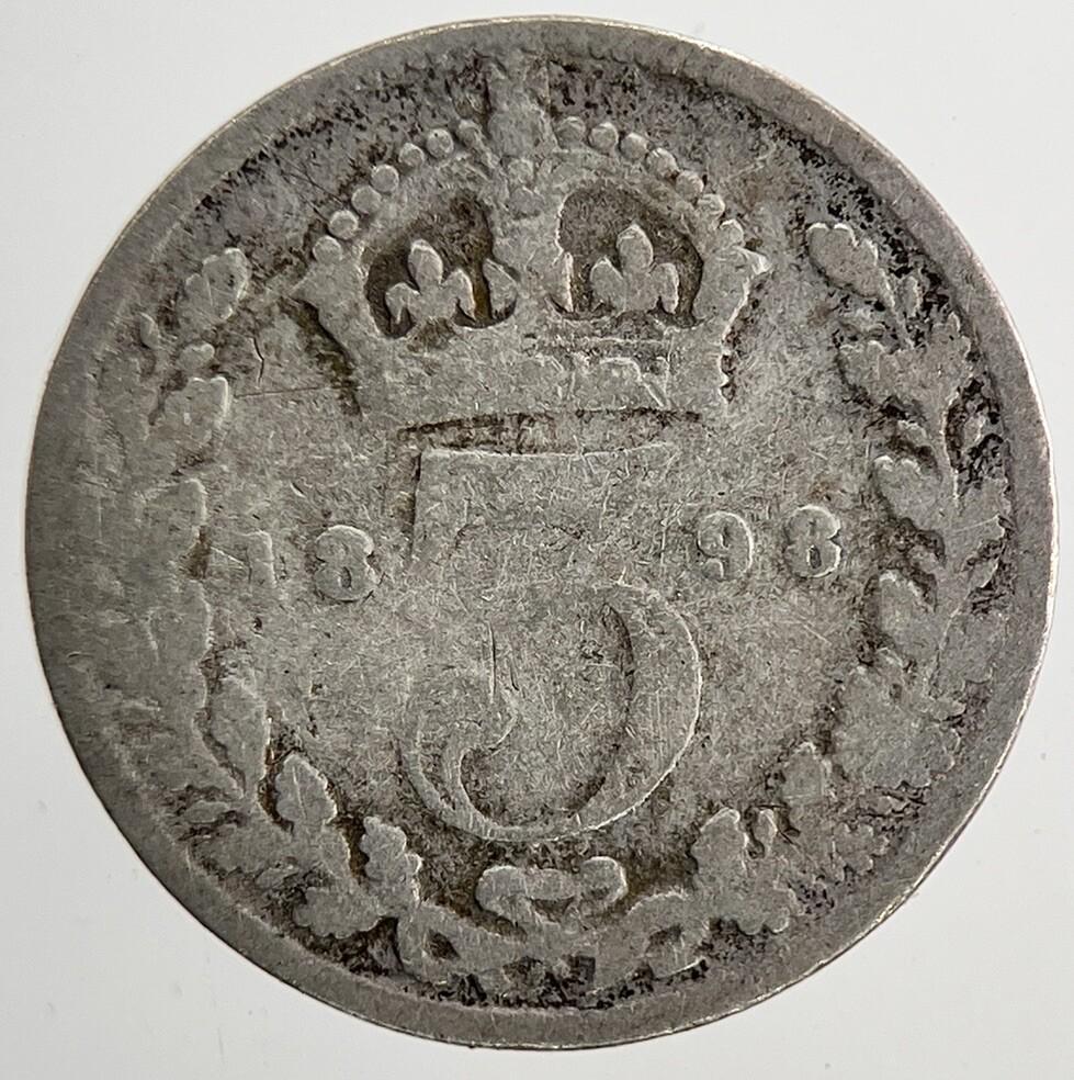 1898 Victoria Threepence Silver Coin | Collectable Grade | a9415