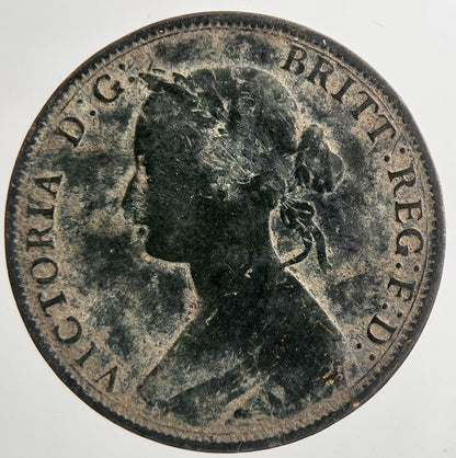 1863 Victoria Half-Penny Coin | Fine Collectable Grade | a9304