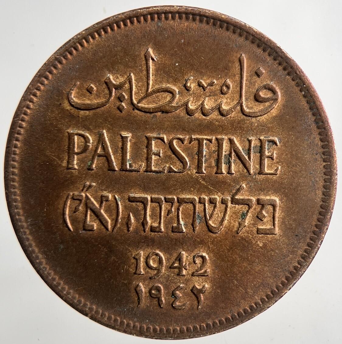 1942 Palestine 2 Mils Coin | Very High Grade | a9284