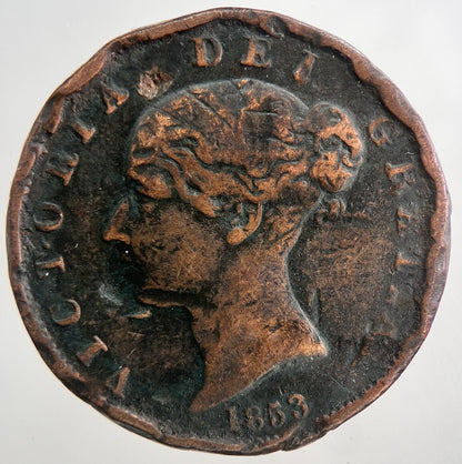 1853 Victoria Half-Penny Coin | Collectable Grade | a9306