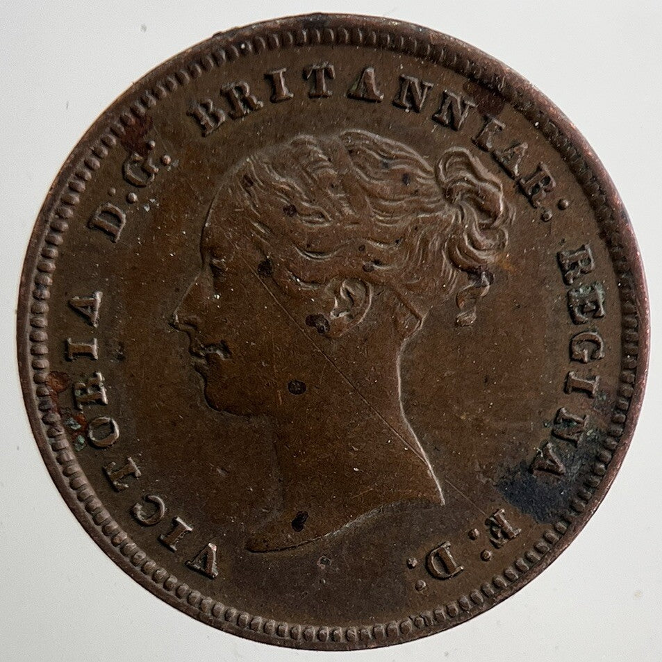 1844 Victoria Half Farthing Coin | Very Fine Grade | a9289