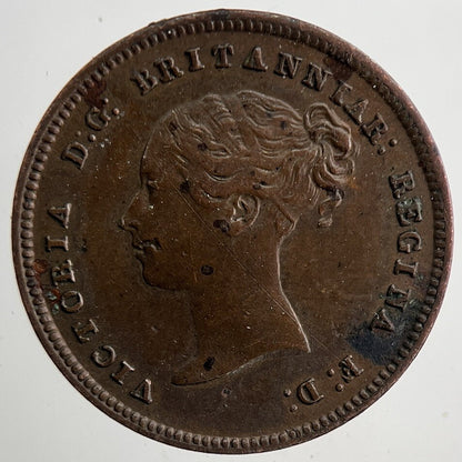 1844 Victoria Half Farthing Coin | Very Fine Grade | a9289