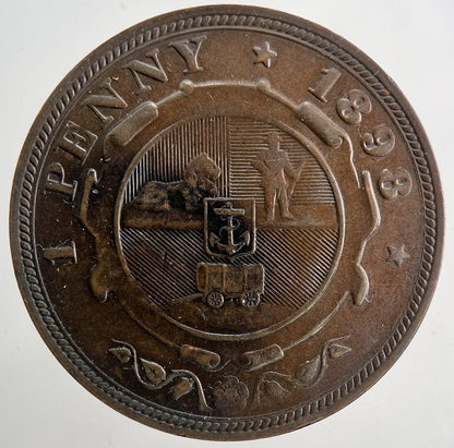 1898 South Africa One Penny Coin | Very High Grade | a9344