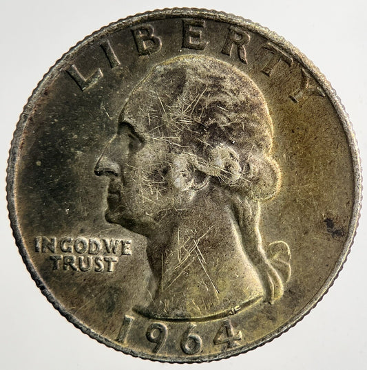 1964-D US USA Quarter Dollar Silver Coin | Fine Collectable Grade | a9315