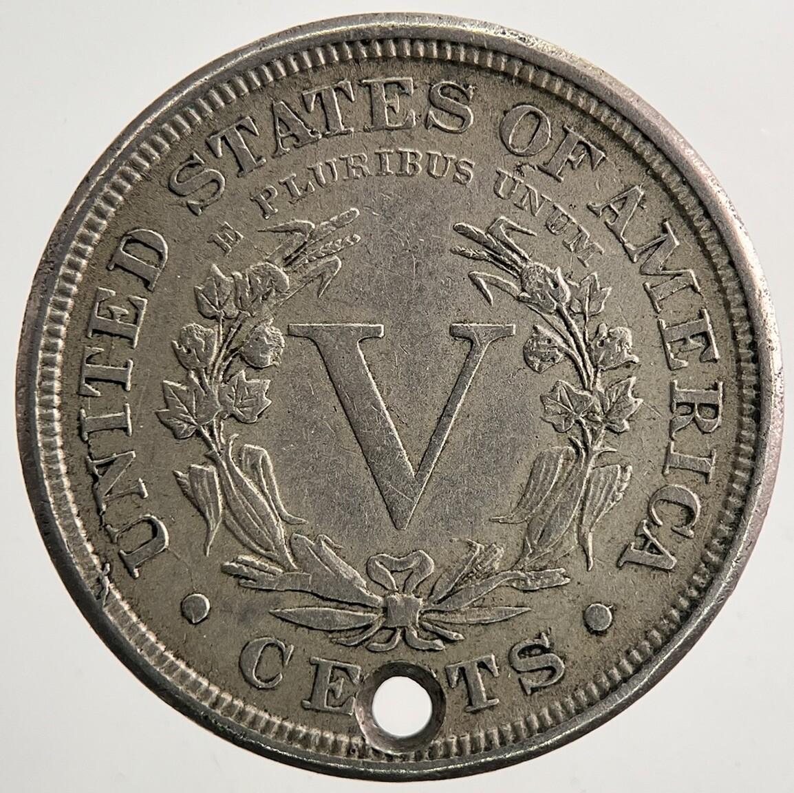 1884 US USA Liberty 5 V Cent Coin | Very High Grade | a9361