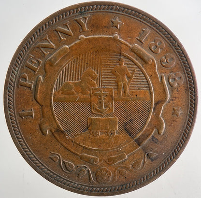 1898 South Africa One Penny Coin | Very High Grade | a9342