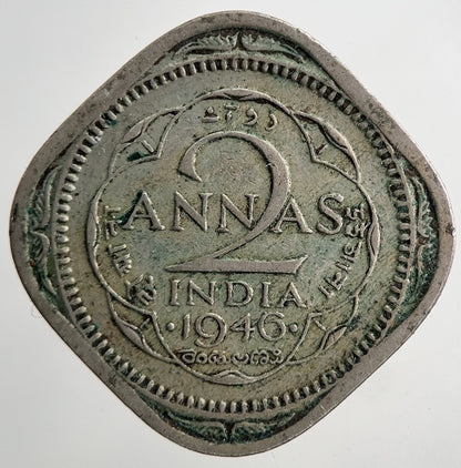 1946 India 2 Two Annas Coin | Fine Collectable Grade | a9322