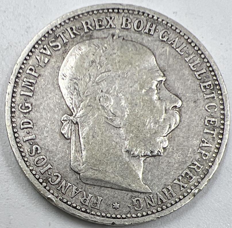 1893 1 Korona Franz Joseph | Hungary Silver Coin | Fine Collectable Grade | a981