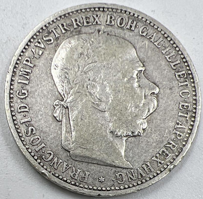 1893 1 Korona Franz Joseph | Hungary Silver Coin | Fine Collectable Grade | a981