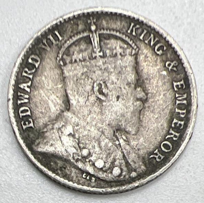 1909 Ceylon 10 Cents Silver Coin | Collectable Grade | a992