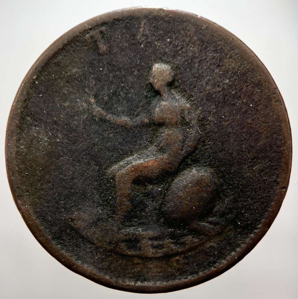 1799 George 3rd III Half-Penny British Coin | Worn Grade