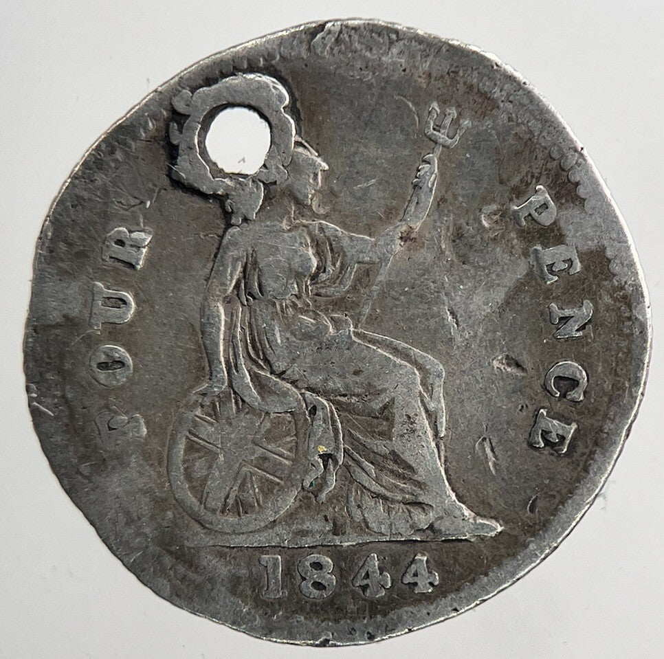 1844 Victoria Groat Four-Pence Silver Coin | Collectable Grade | a9321
