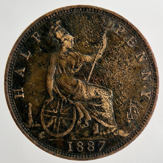 1887 Victoria Half-Penny Coin | Fine Collectable Grade | a9407