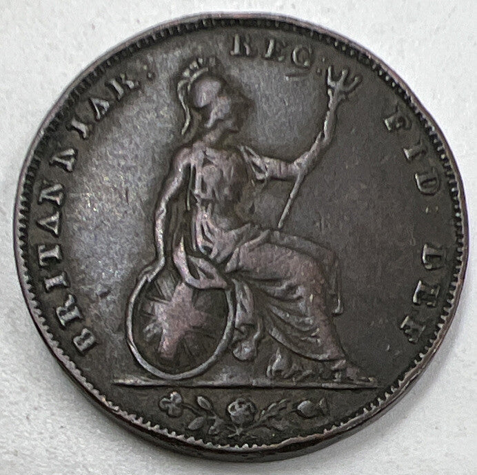 1853 Victoria Farthing | British Copper Coin | Collectable Grade | a988