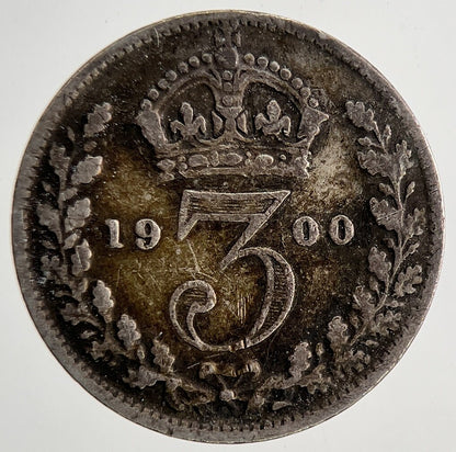 1900 Victoria Threepence Silver Coin | Fine Collectable Grade | a9416