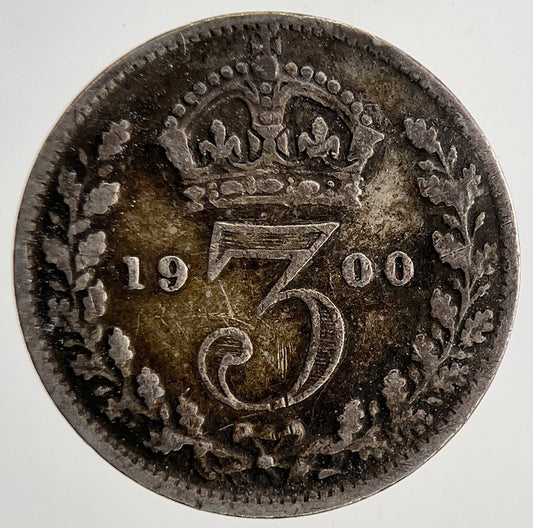 1900 Victoria Threepence Silver Coin | Fine Collectable Grade | a9416