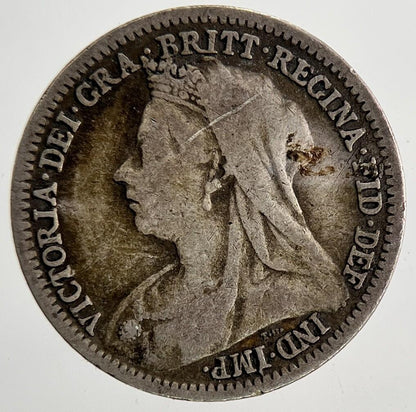 1900 Victoria Threepence Silver Coin | Fine Collectable Grade | a9416