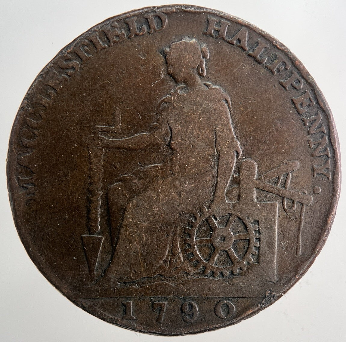 1790 Macclesfield Half-Penny Token Coin | Collectable Grade | a9349