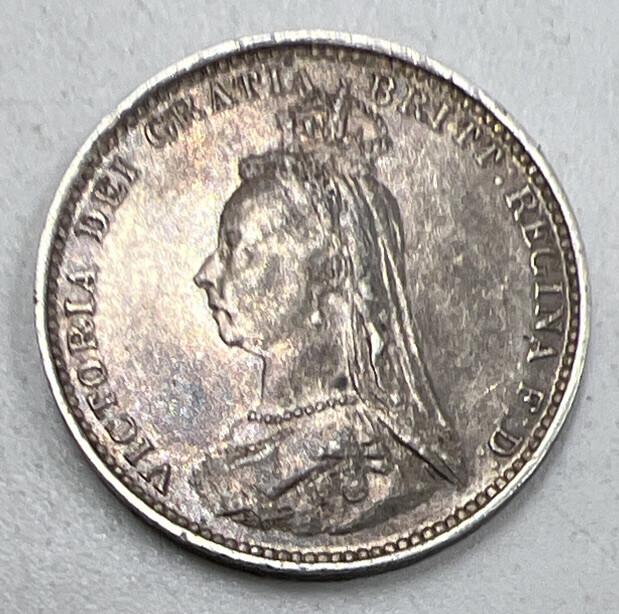 1887 Victoria Threepence | British Silver Coin | Fine Collectable Grade | a933