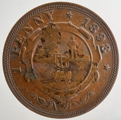 1898 South Africa One Penny Coin | Fine Collectable Grade | a9346