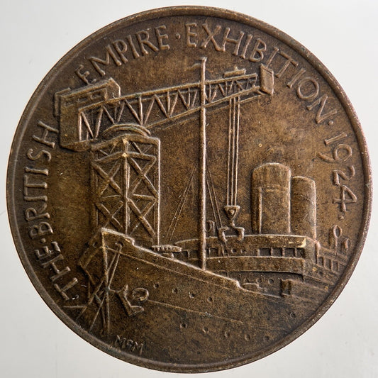 1924 British Empire Exhibition Token Coin | Fine Collectable Grade | a9368