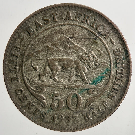 1937 East Africa 50 Cents Coin | Fine Collectable Grade | a9332
