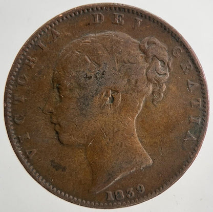 1839 Victoria Farthing Coin | Fine Collectable Grade | a9392