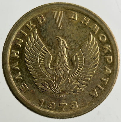 1973 Greece 50 Lepta Coin | Fine Collectable Grade