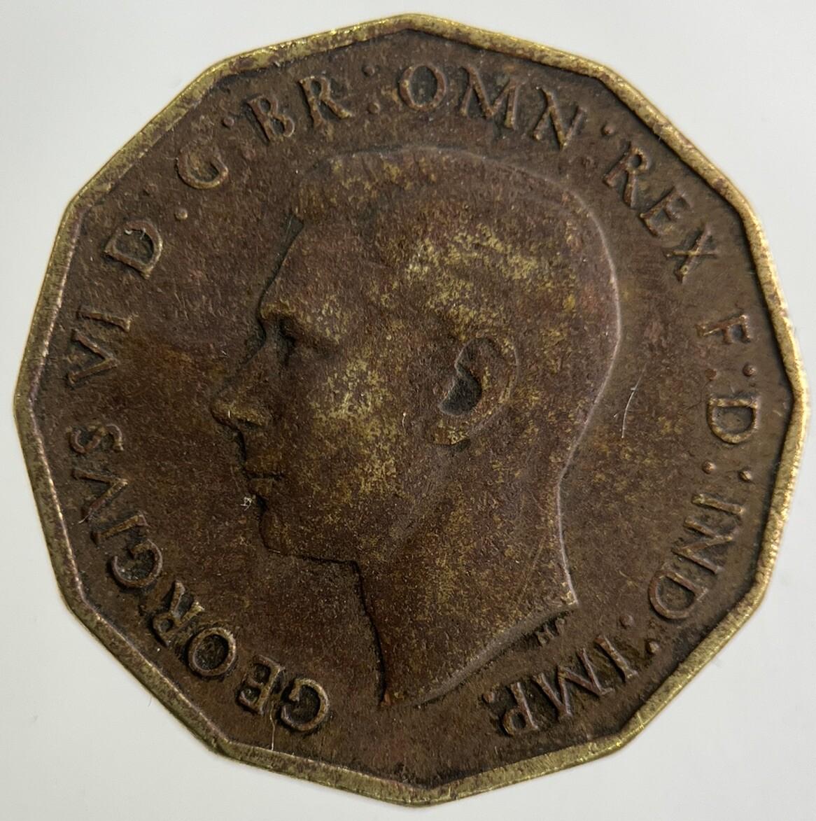 1937 George VI Brass Threepence Coin | Fine Collectable Grade