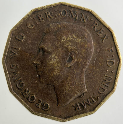 1937 George VI Brass Threepence Coin | Fine Collectable Grade