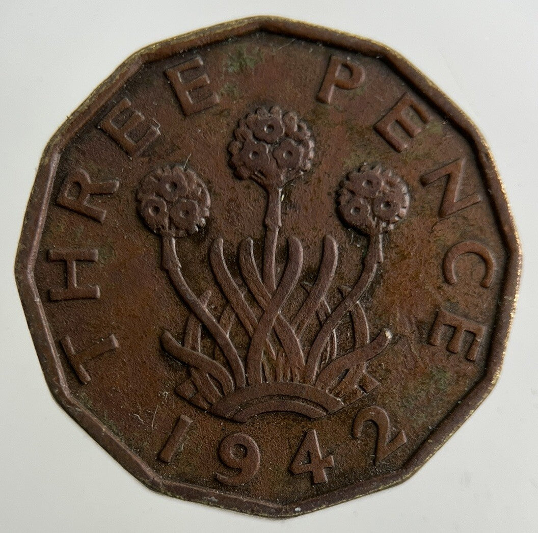 1942 George VI Brass Threepence Coin | Fine Collectable Grade