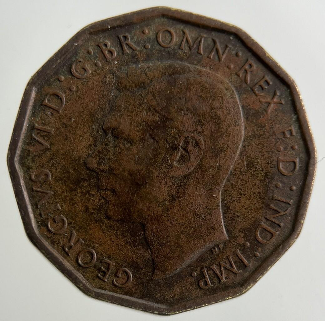 1942 George VI Brass Threepence Coin | Fine Collectable Grade