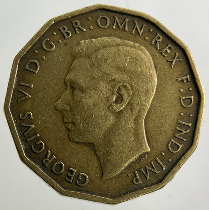 1937 George VI Brass Threepence Coin | Fine Collectable Grade