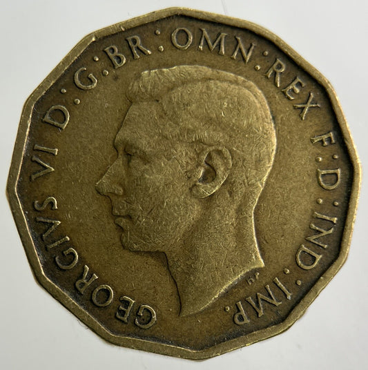 1937 George VI Brass Threepence Coin | Fine Collectable Grade