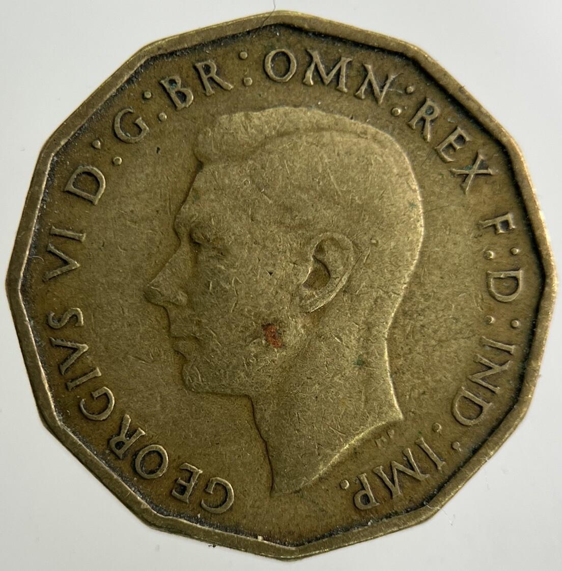 1937 George VI Brass Threepence Coin | Fine Collectable Grade