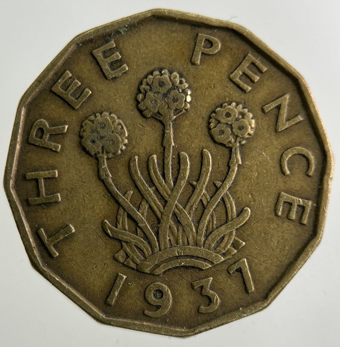 1937 George VI Brass Threepence Coin | Fine Collectable Grade